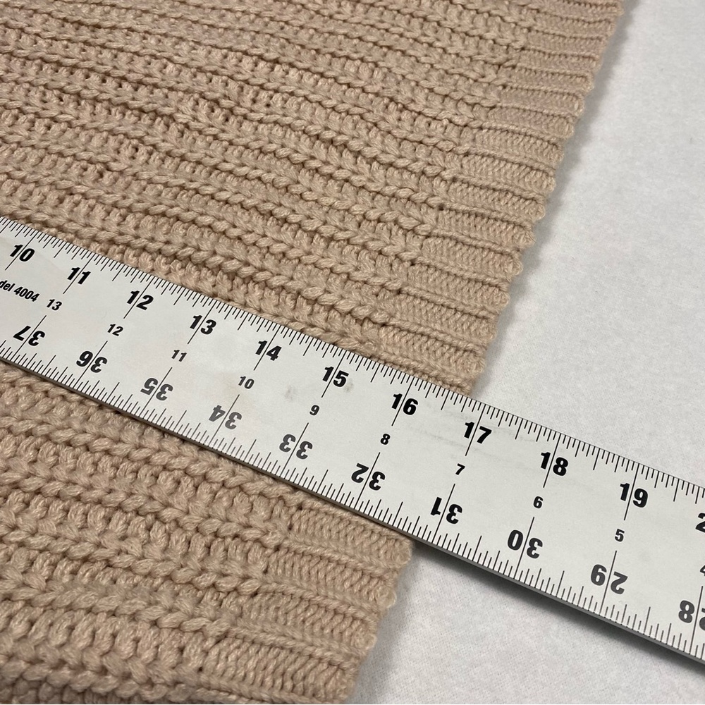 Witty Fox Young Contemporary Taupe Chunky Knit Cropped Sweater Size M #0702 - Picture 9 of 9